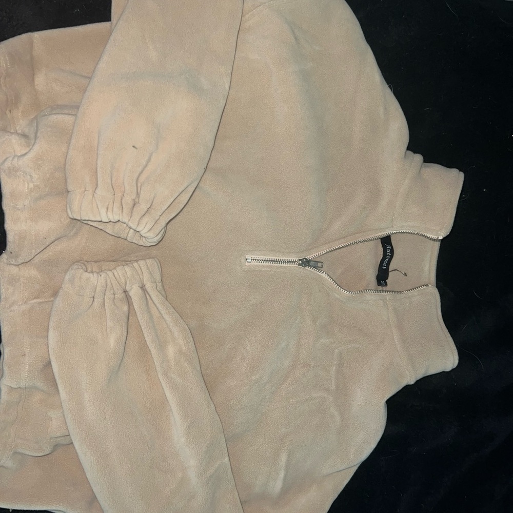 Tan Quarter-Zip Pullover